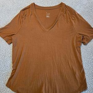 A New Day Oversized Tee Women's Medium Gray Basic Casual Short Sleeve